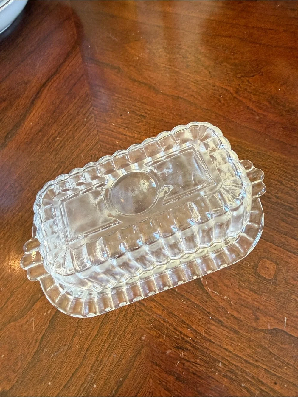 Antique Hazel - Atlas art deco covered butter  dish